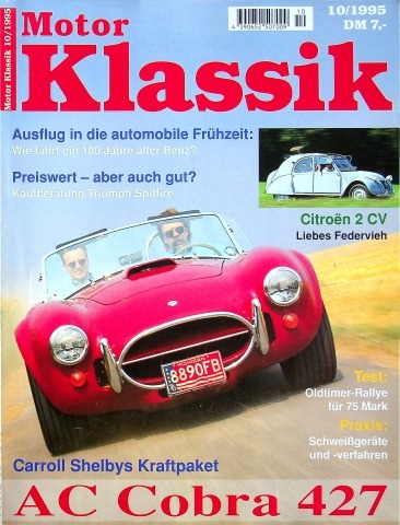 Deckblatt Motor Klassik (10/1995)